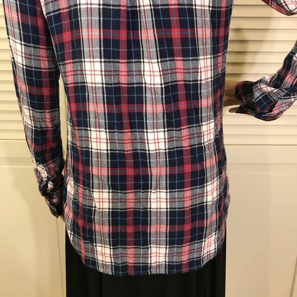 Rails Red, White & Blue Plaid Button Up Shirt Sma… - image 3